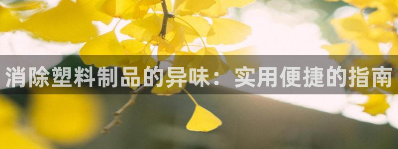 太阳成集团网站6888：消除塑料制品的异味：实用便捷的指南