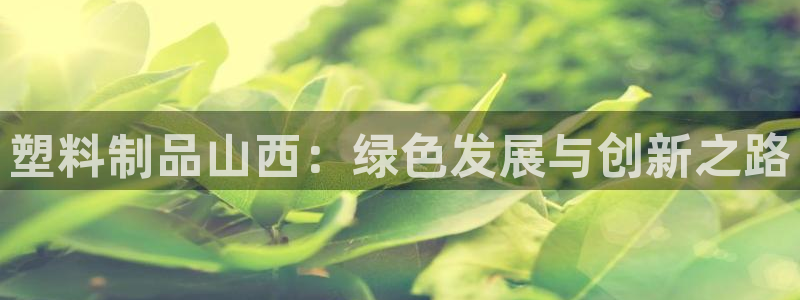 太阳appvip：塑料制品山西：绿色发展与创新之路