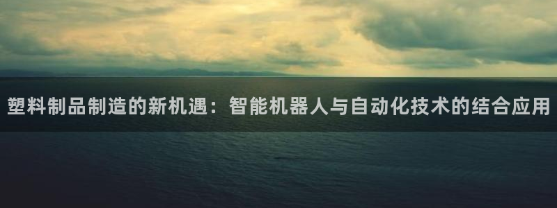 太阳2官方下载：塑料制品制造的新机遇：智能机器人与自动化技术